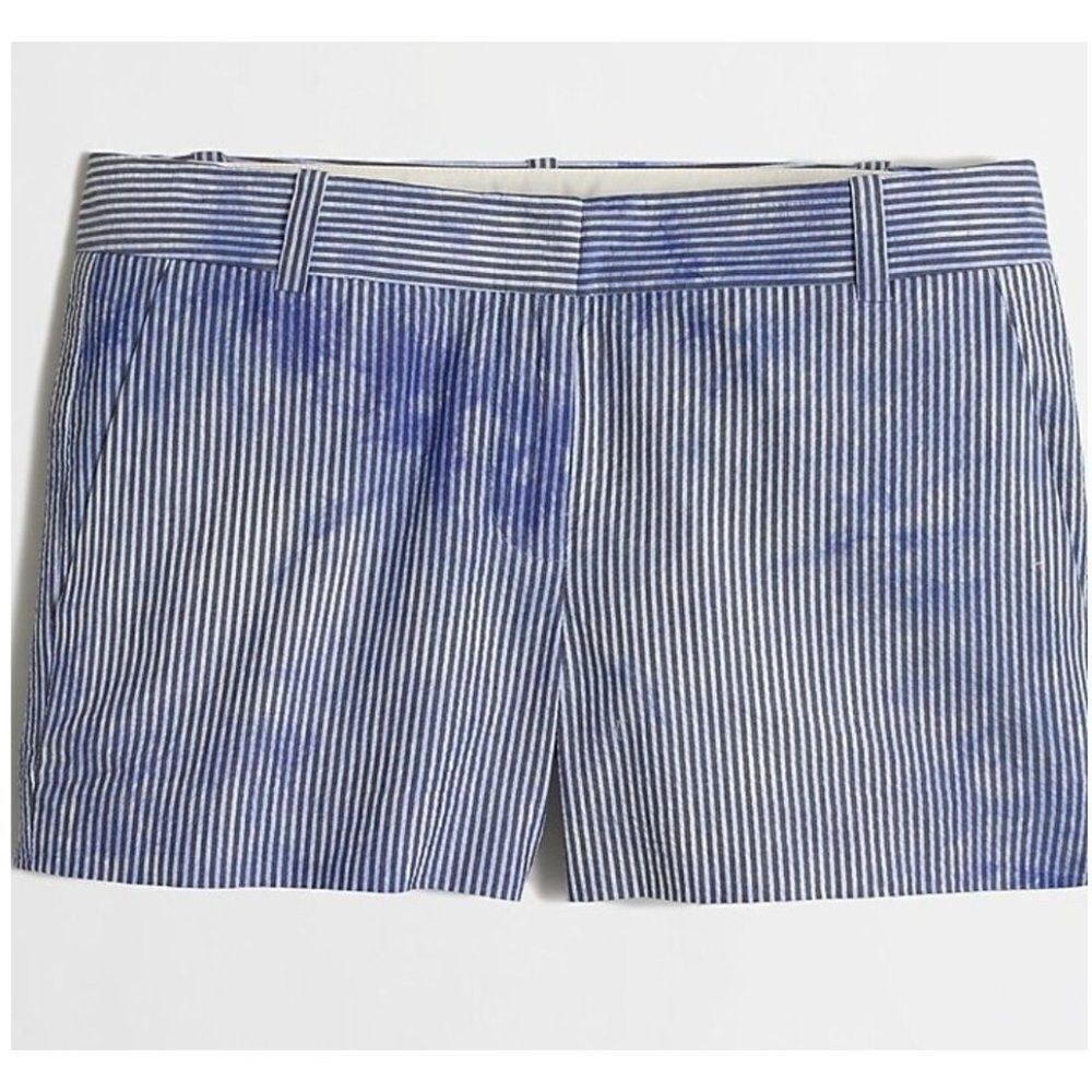 J. Crew Factory Tie-Dye Seersucker Short, NWT, size 8, style C5821